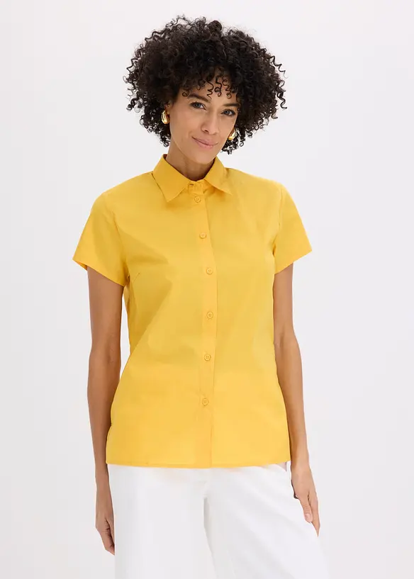 Kortermet bluse i poplin, bonprix