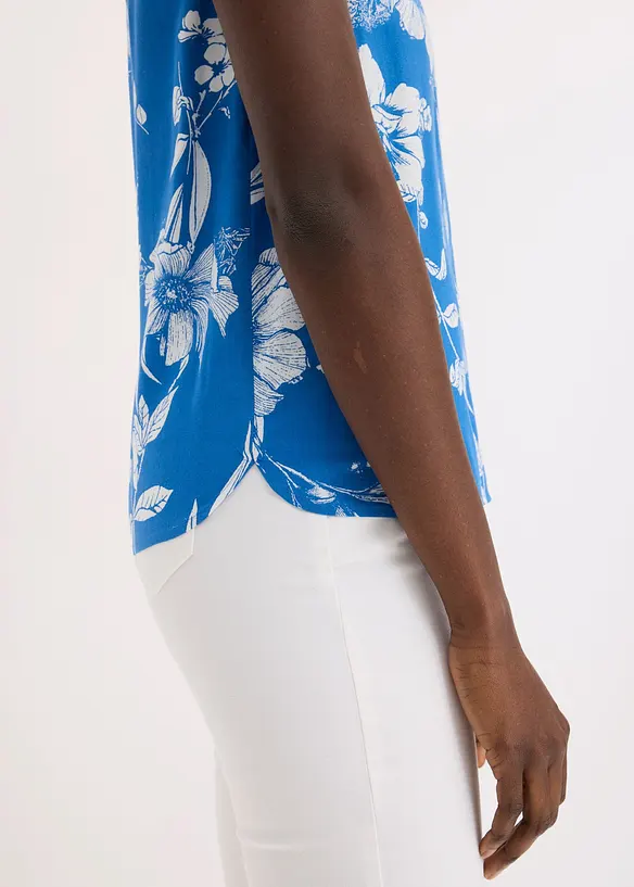 Ermel&oslash;s bluse i viskose, bonprix