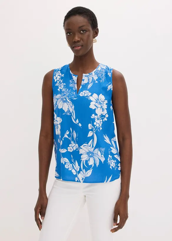 Ermel&oslash;s bluse i viskose, bonprix