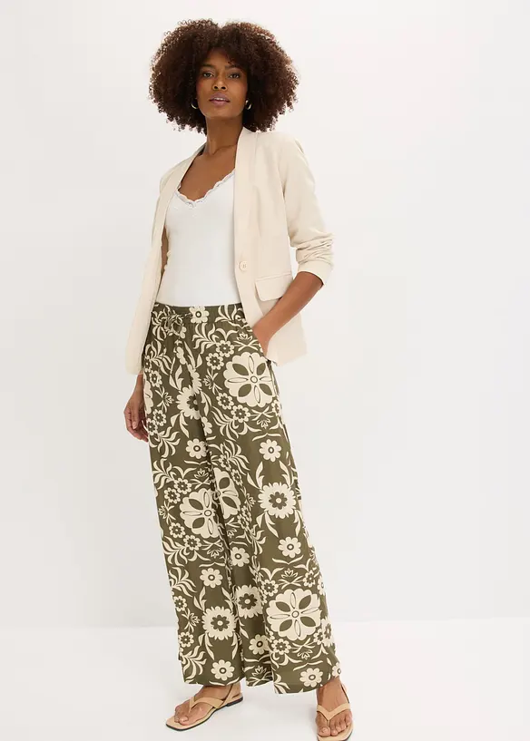 Vid bukse i lett viskose, bonprix