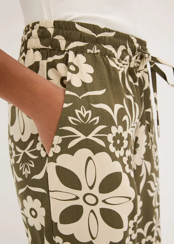 Vid bukse i lett viskose, bonprix