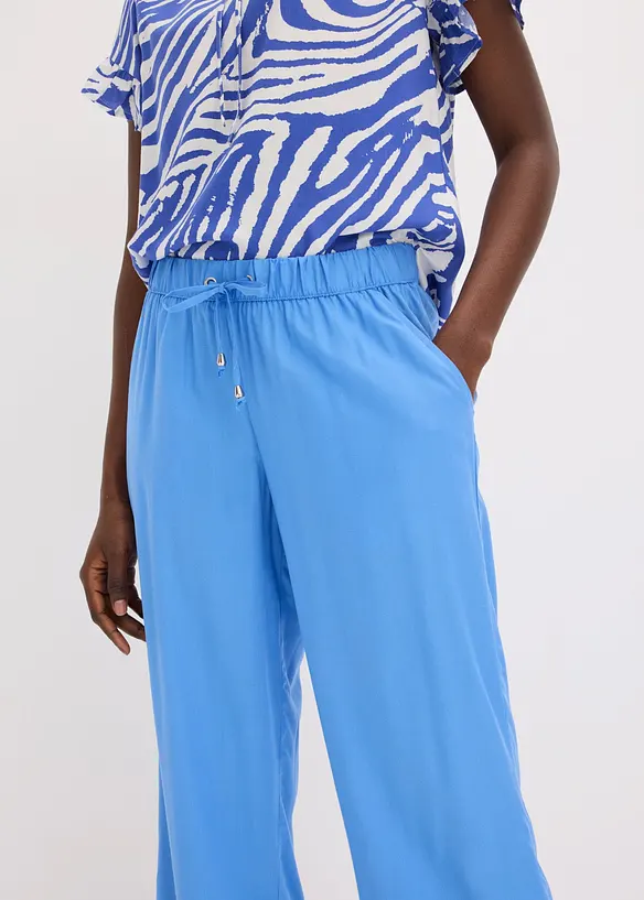 Pull-on bukse i viskose, bonprix
