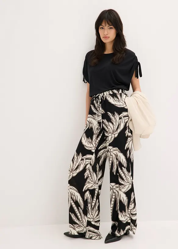 Vid bukse i lett viskose, bonprix