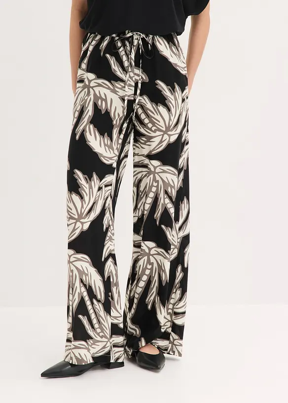 Vid bukse i lett viskose, bonprix