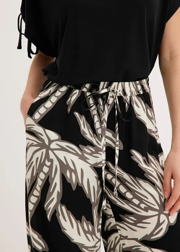 Vid bukse i lett viskose, bonprix