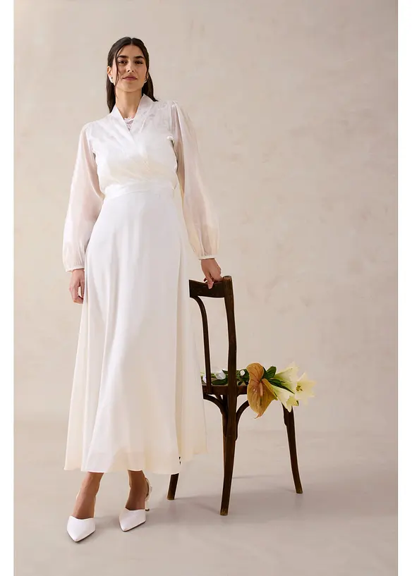 Bolero i lett tyll med knyting, bonprix