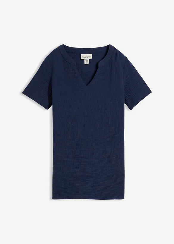 Lang tunika av ren bomullsmusselin, bonprix