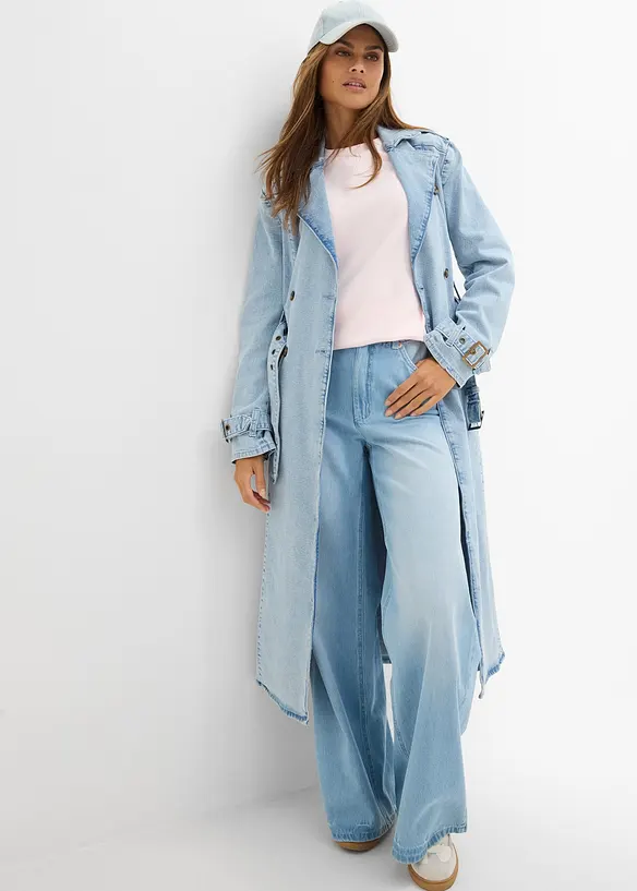 Trenchcoat i denim, bonprix