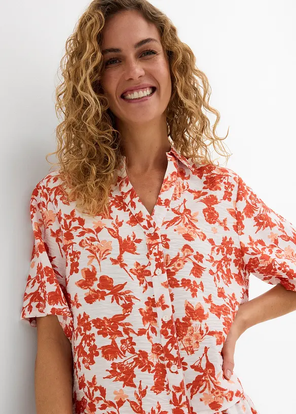 Kortermet bluse i myk viskosemiks, bonprix