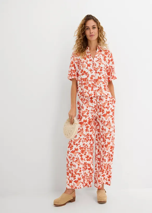 Kortermet bluse i myk viskosemiks, bonprix