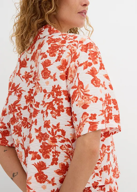 Kortermet bluse i myk viskosemiks, bonprix