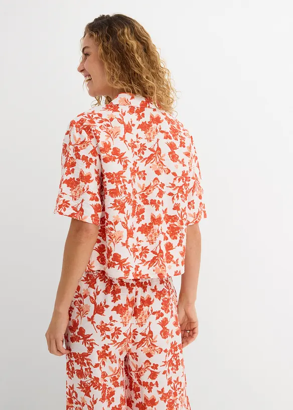 Kortermet bluse i myk viskosemiks, bonprix