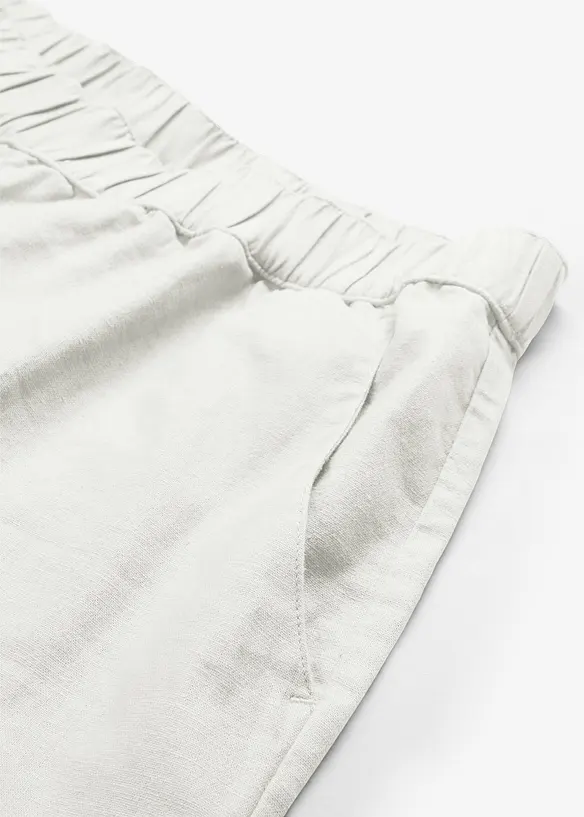 Ankellang bukse i lett linmiks, bonprix