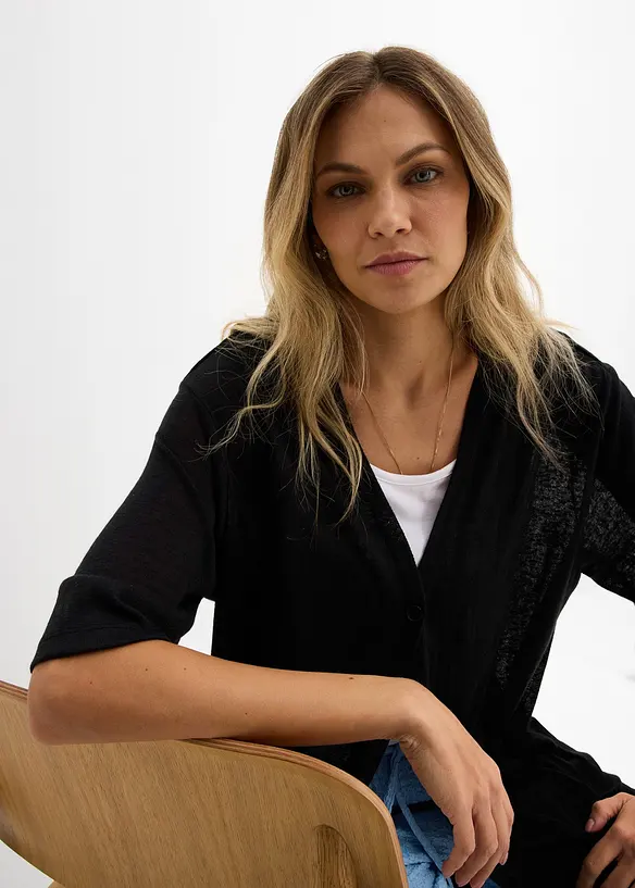 Coatigan i linstil, bonprix