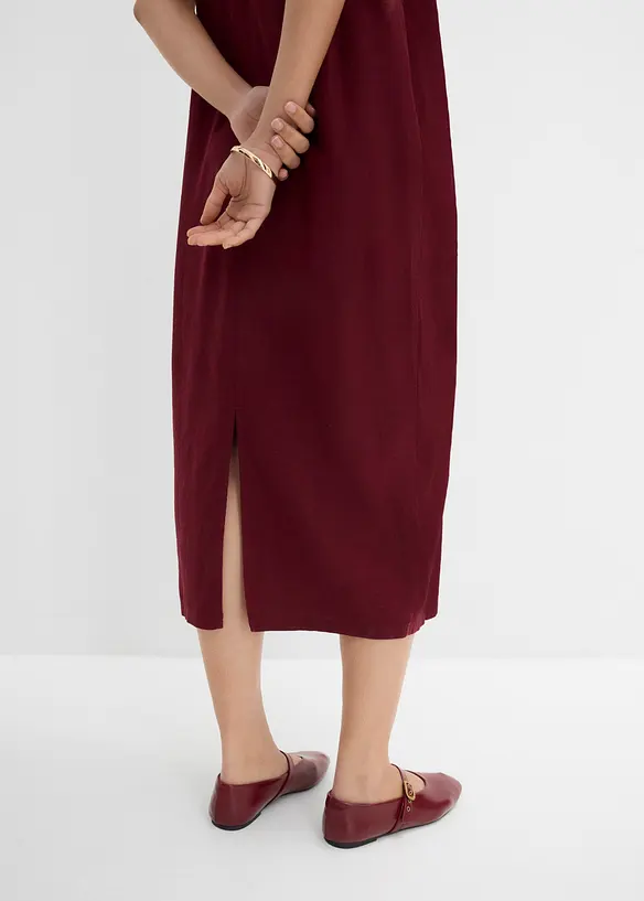 Midikjole i viskoseblanding med stikklommer, bonprix