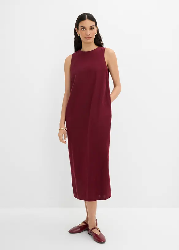 Midikjole i viskoseblanding med stikklommer, bonprix