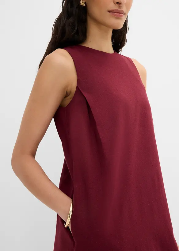 Midikjole i viskoseblanding med stikklommer, bonprix