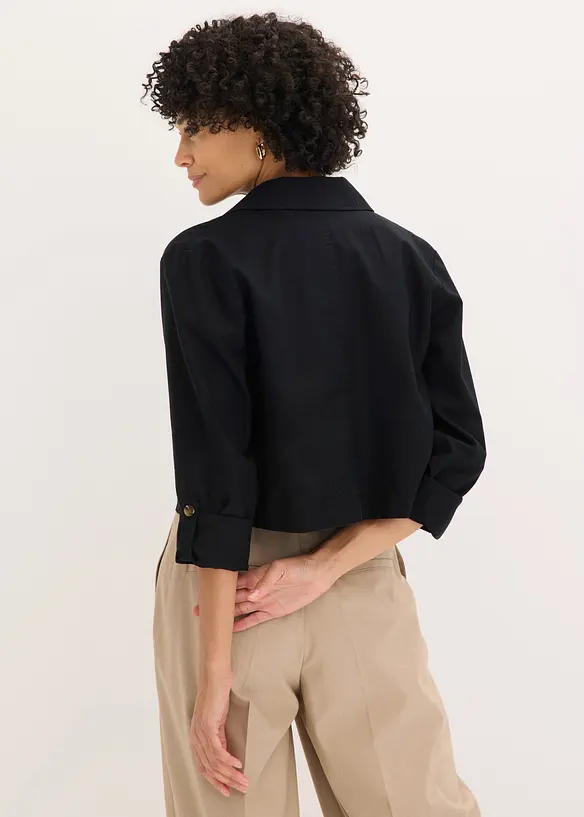 Blusejakke i linmiks, bonprix