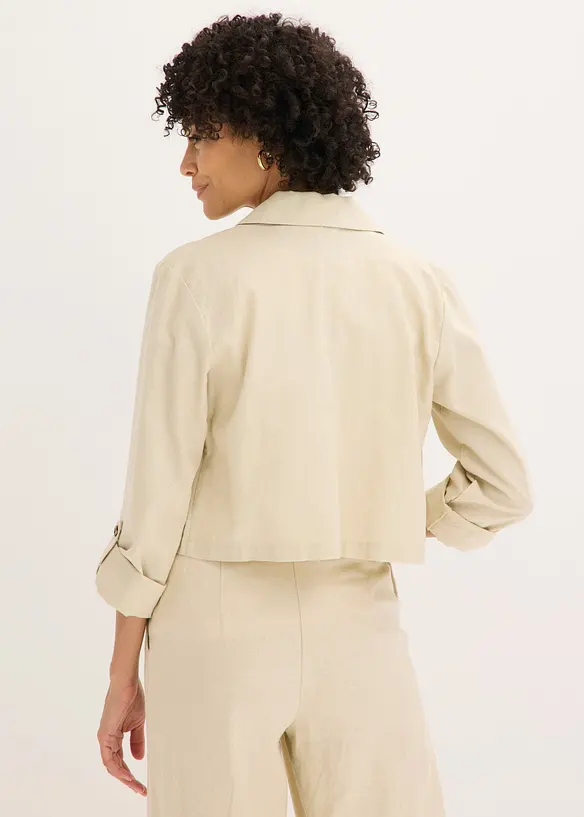 Blusejakke i linmiks, bonprix