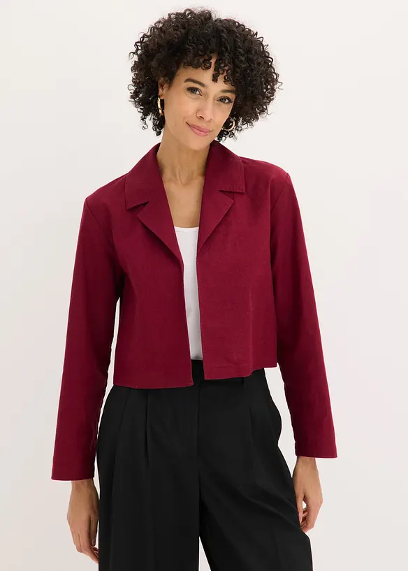 Blusejakke i linmiks, bonprix