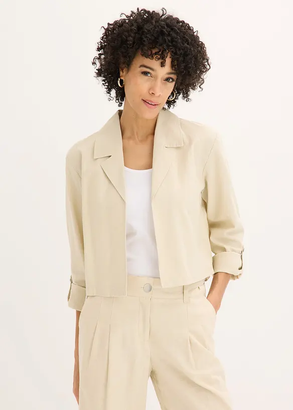 Blusejakke i linmiks, bonprix