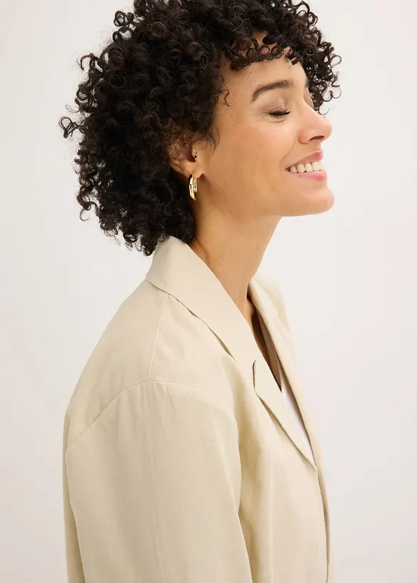 Blusejakke i linmiks, bonprix