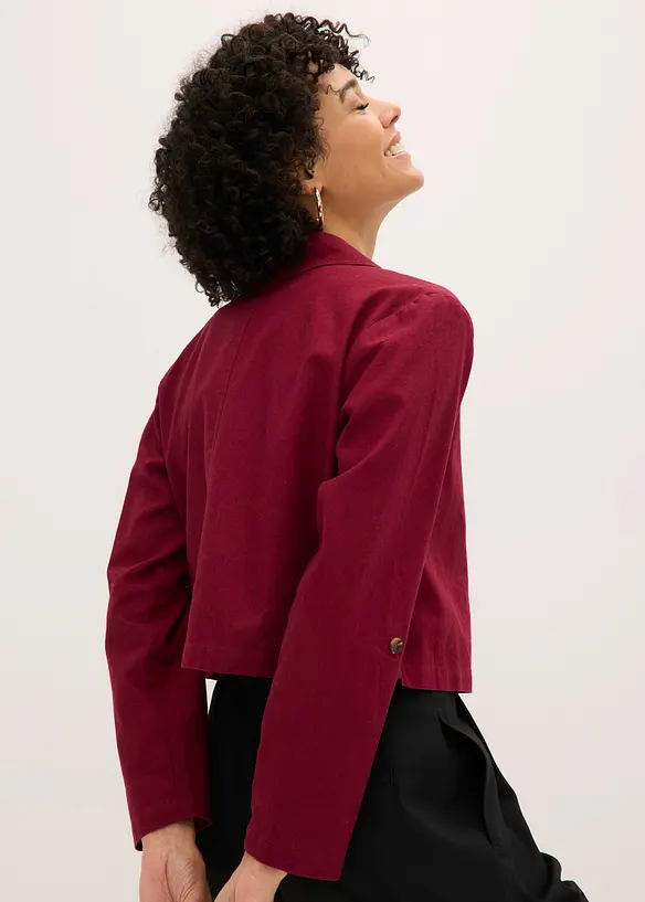 Blusejakke i linmiks, bonprix