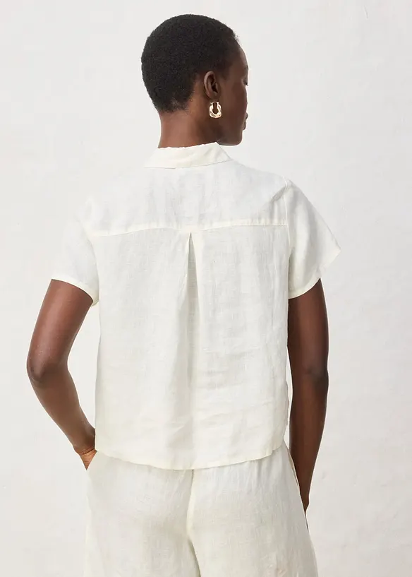 Vid, kortermet linskjorte, bonprix