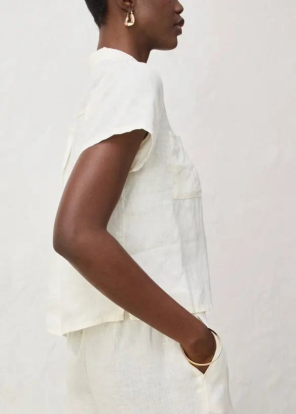 Vid, kortermet linskjorte, bonprix