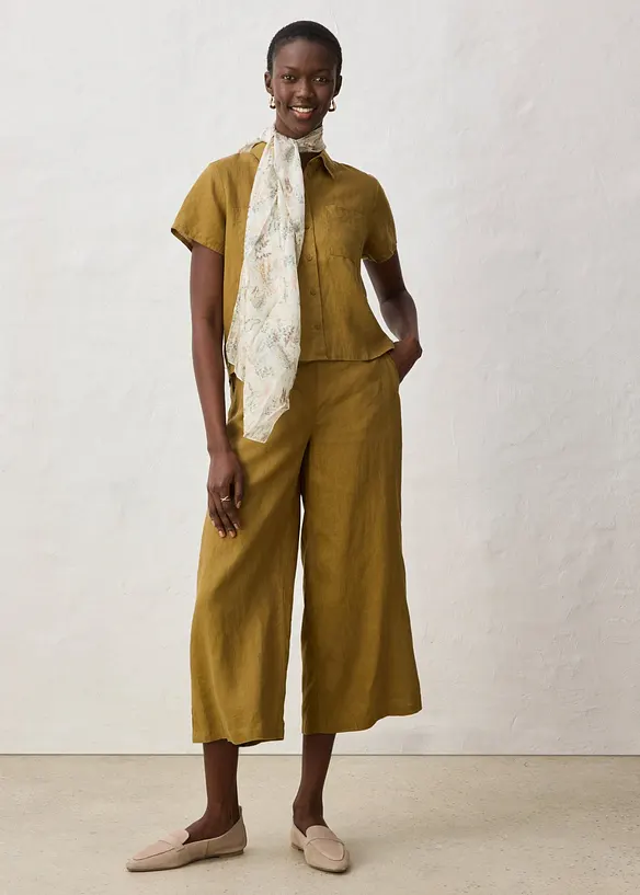 Vid, kortermet linskjorte, bonprix