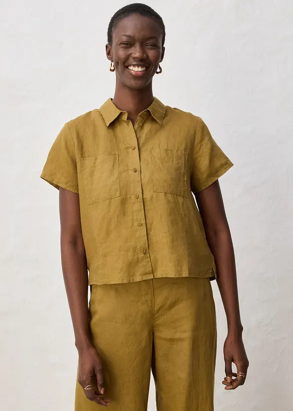 Vid, kortermet linskjorte, bonprix