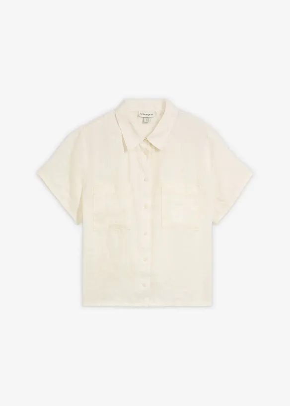 Vid, kortermet linskjorte, bonprix