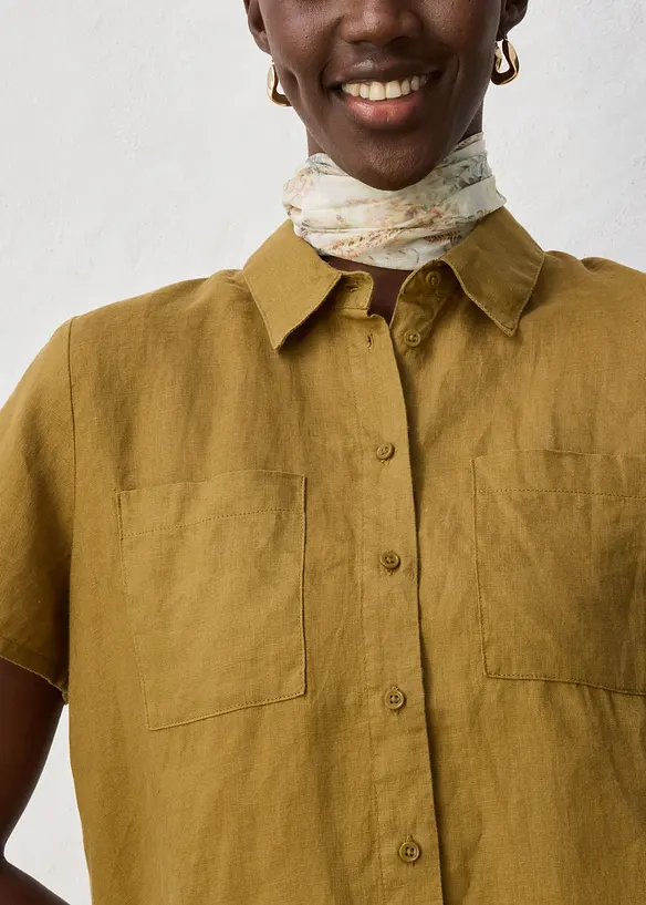 Vid, kortermet linskjorte, bonprix