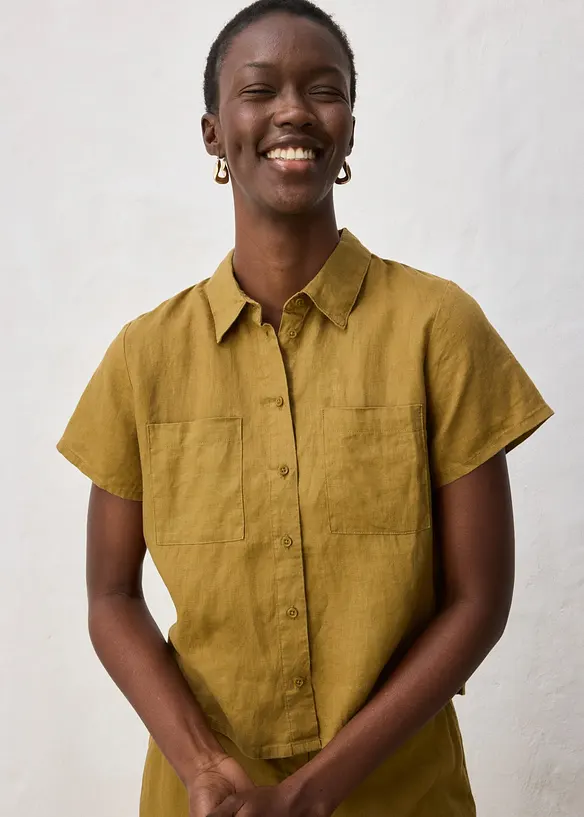 Vid, kortermet linskjorte, bonprix