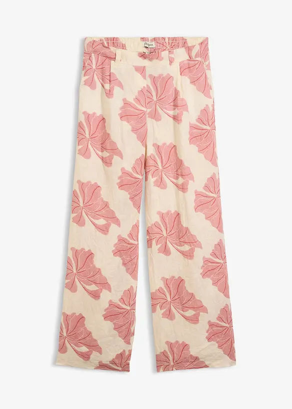 Linbukse med vide ben, bonprix