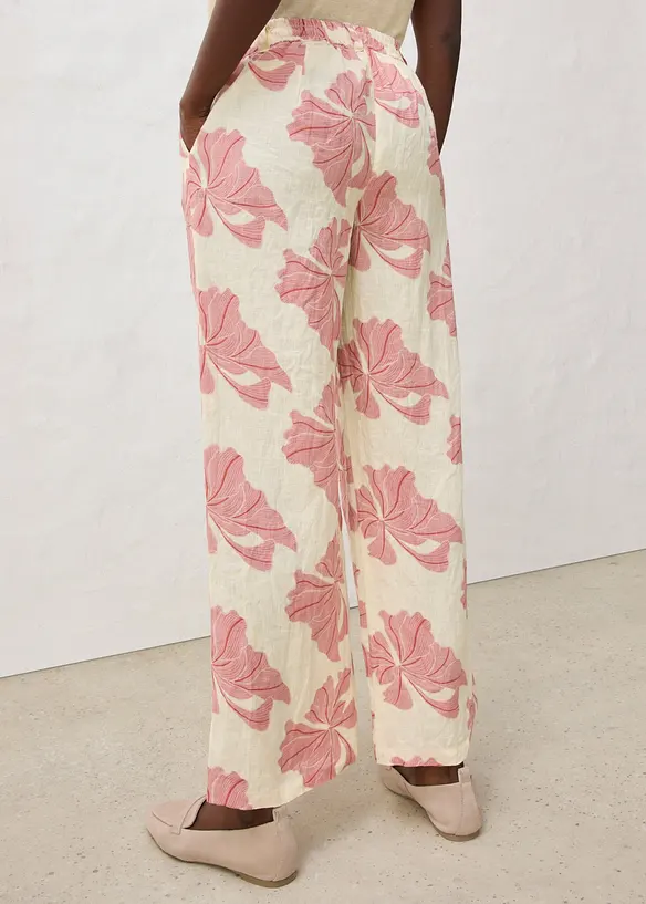 Linbukse med vide ben, bonprix