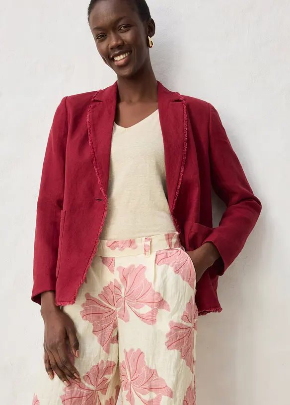 Linbukse med vide ben, bonprix