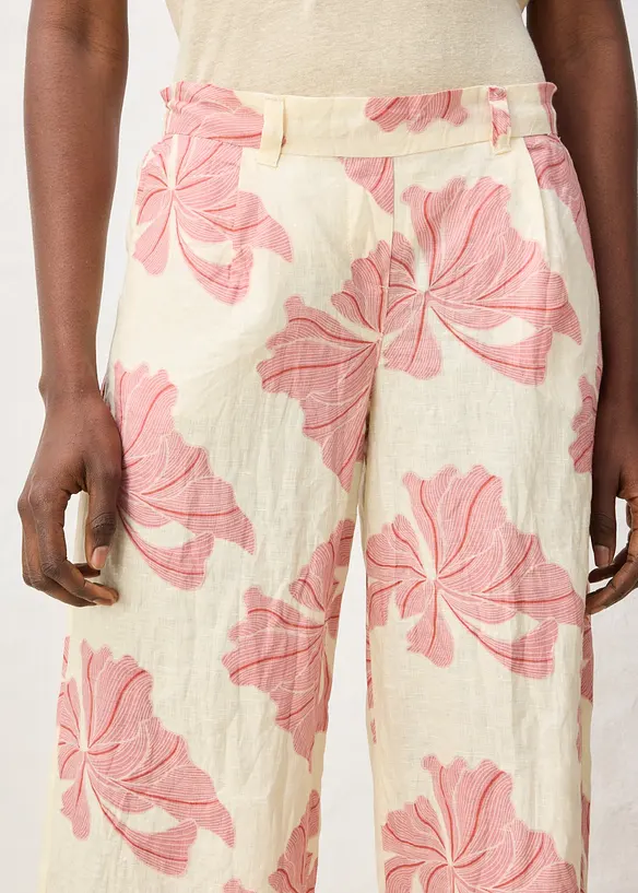 Linbukse med vide ben, bonprix