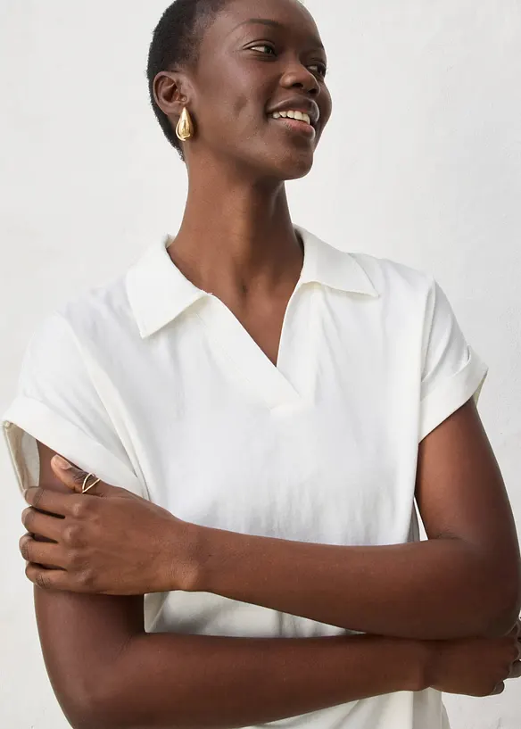 Vid topp med lin og krage, bonprix