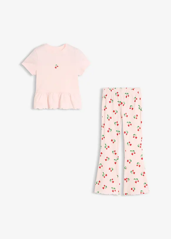 Topp og utsvingt leggings (2-delt sett), bonprix