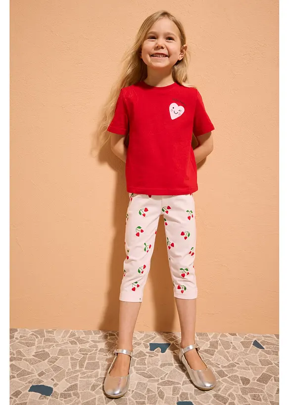 Caprileggings i &oslash;kologisk bomull med elastan (3-pack), bonprix