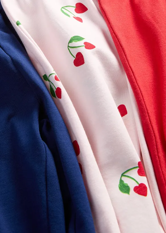 Caprileggings i &oslash;kologisk bomull med elastan (3-pack), bonprix