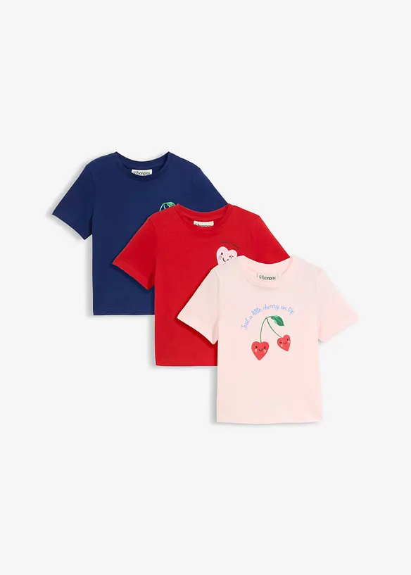 T-skjorte i 100% &oslash;kologisk bomull (3-pack), bonprix