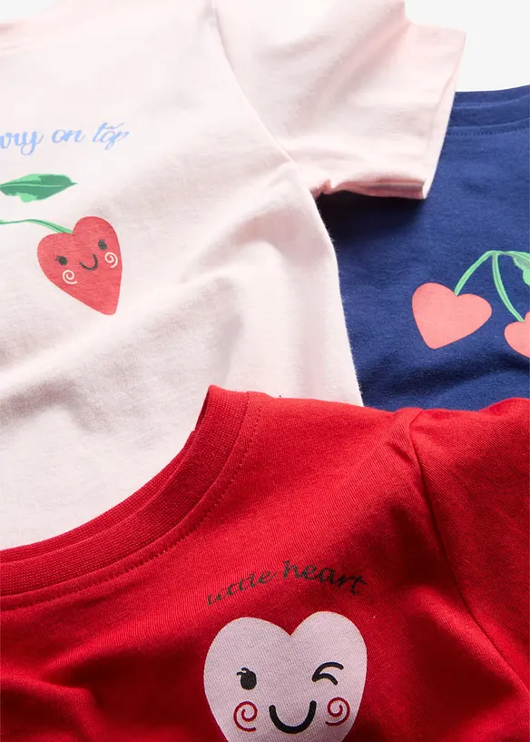 T-skjorte i 100% &oslash;kologisk bomull (3-pack), bonprix