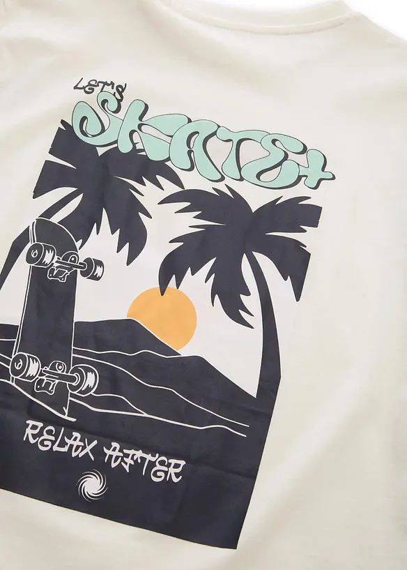 T-skjorte i 100% bomull med fargeskifte fra Tom Tailor, Tom Tailor