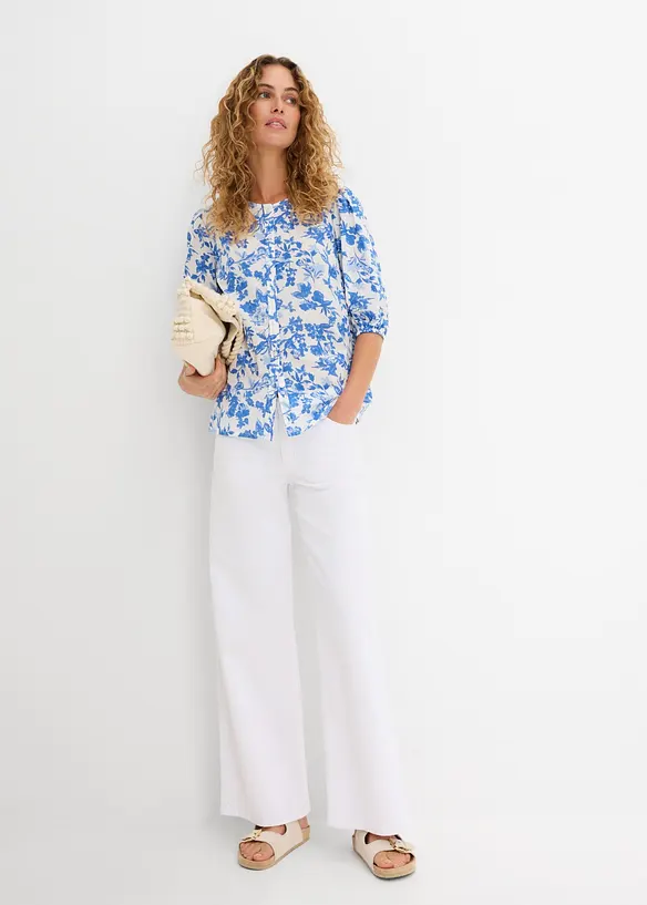 Bluse i 100% bomull, bonprix