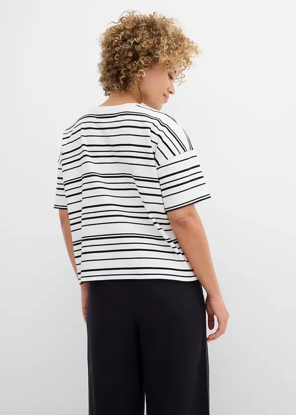 Stripete T-skjorte i 100% bomull, bonprix