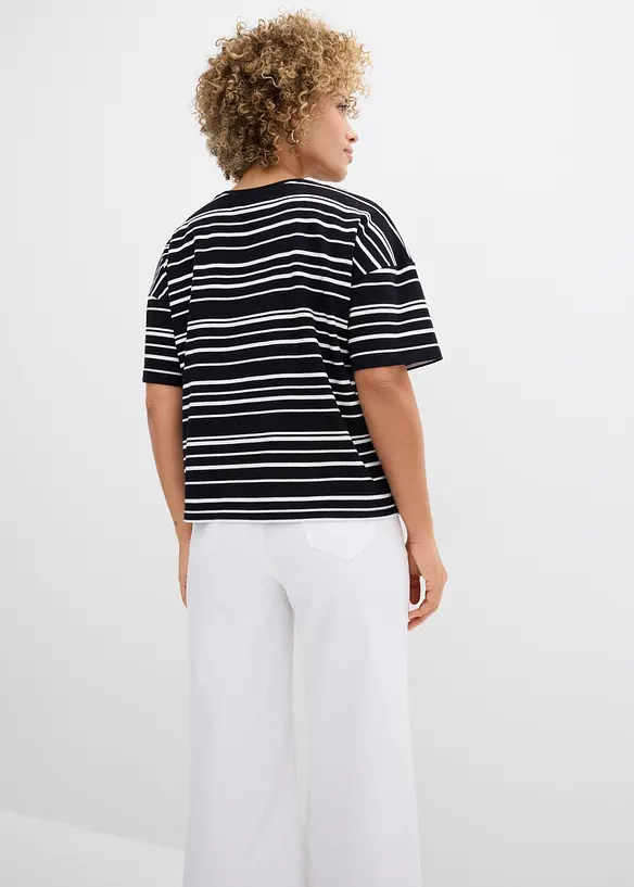 Stripete T-skjorte i 100% bomull, bonprix
