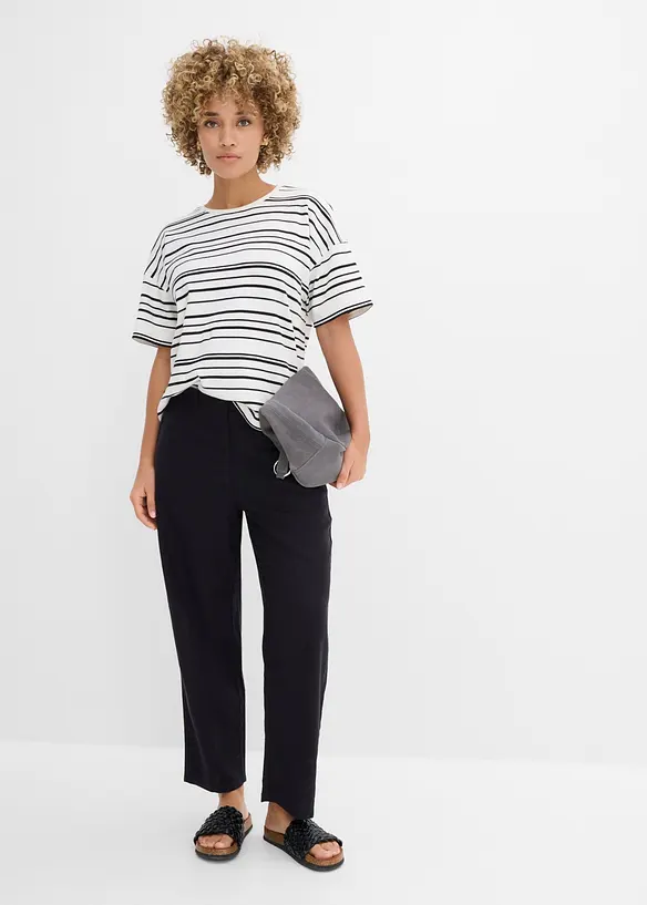 Stripete T-skjorte i 100% bomull, bonprix