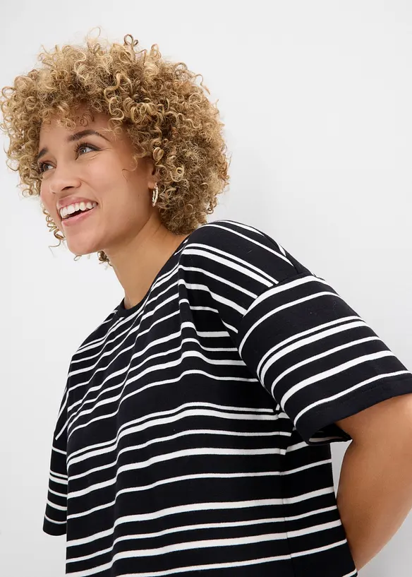 Stripete T-skjorte i 100% bomull, bonprix